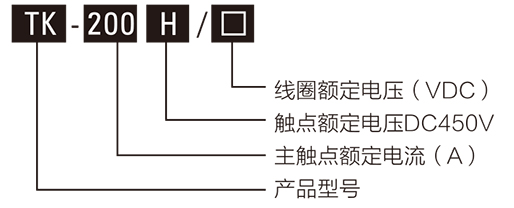 全密封高壓直流接觸器型號(hào)含義